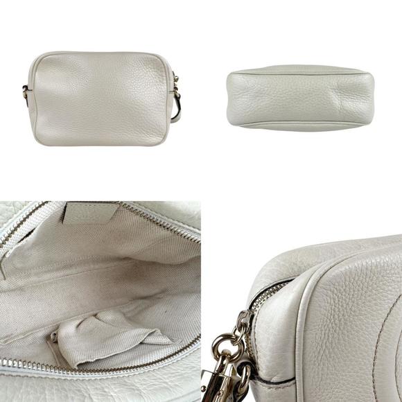 Gucci Soho Leather Shoulder Bag in Ivory and Gold, Women's, 308364 z6064 - Picture 3 of 5